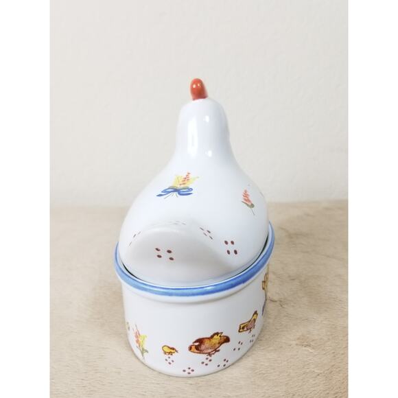 Chicken Hen Nest Ceramic Trinket Box Prestige Place 5 1/2" Japan Farmhouse Decor - Picture 7 of 14